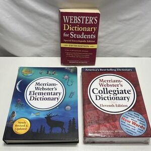 Lot3 Merriam-Webster's Collegiate Dictionary New/Elementary /fifth Edition